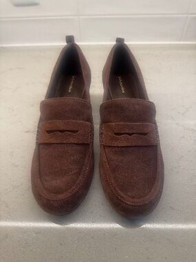 Reformation suede loafers